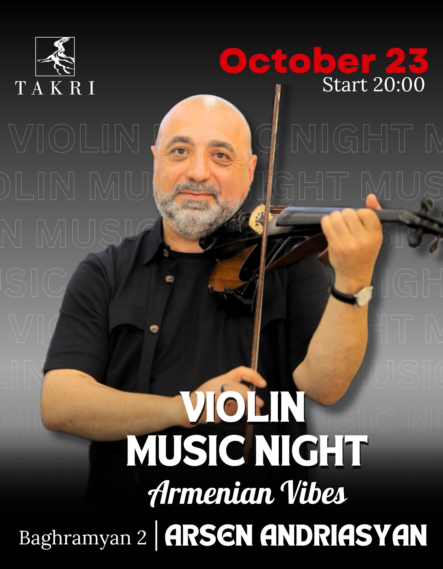 Violin music night at Takri | Արսեն Անդրիասյան