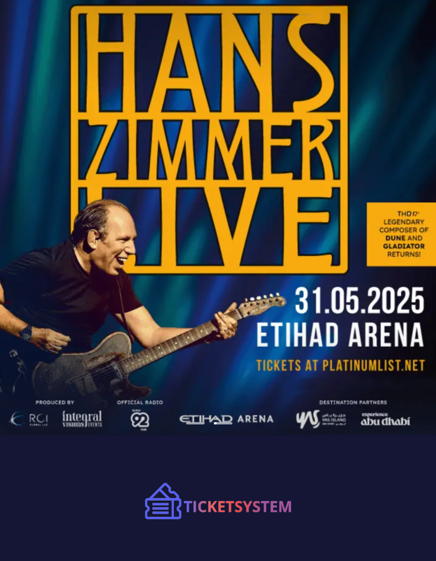 Hans Zimmer Live at Etihad Arena in Abu Dhabi
