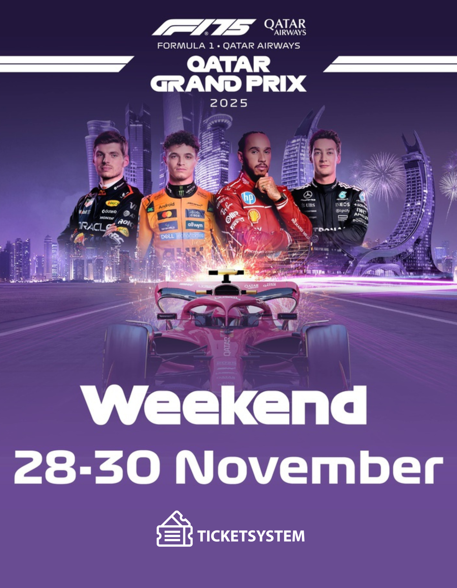 FORMULA 1 QATAR AIRWAYS QATAR GRAND PRIX 2025 3 DAY TICKETS
